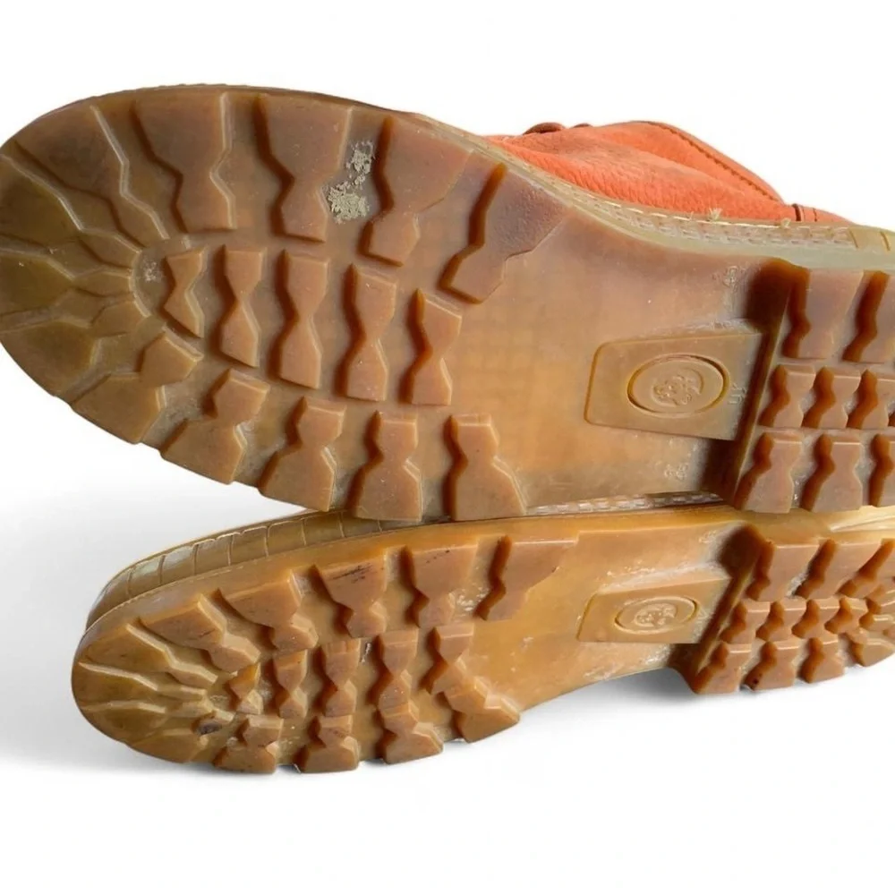 GBX vintage Y2K Men's Orange Leather suede moccasin chukka boots lace up size 12